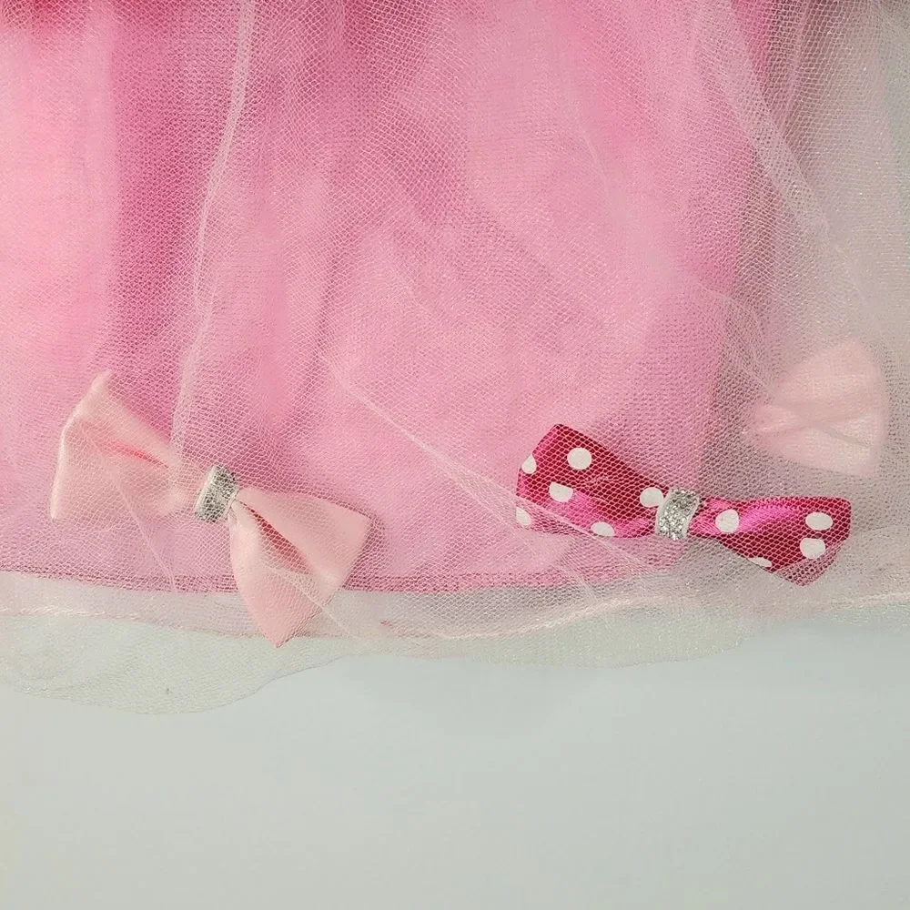 Disney Minnie Mouse dress cistumewith bows size 4-6 - Picture 3 of 5
